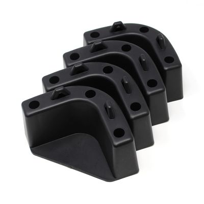 Boat Marine Cooler Mounting Kit for Yeti Igloo Engle Coleman (Set of 4) Black or White (Black)
