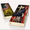 American Flag Cross and Dont Tread On Me Cornhole Board Vinyl Wrap Laminated Sticker Set Decal view 1
