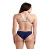 ARENA One Women's Sports Swimsuit Double Cross Back MaxLife One Piece Pool Racing Training Competitive Swim Bathing Suit, Navy/White/Silver, US Size 24 view 2