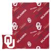 NORTHWEST NCAA Slashed Pillow 14X14 and Throw Blanket 40X50 Set with Back Pocket, Oklahoma Sooners view 1