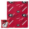 NORTHWEST NCAA Slashed Pillow 14X14 and Throw Blanket 40X50 Set with Back Pocket, Georgia Bulldogs view 1