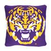 Northwest NCAA Slashed Pillow 14X14 and Throw Blanket 40X50 Set with Back Pocket, LSU Tigers view 2