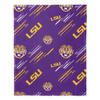 Northwest NCAA Slashed Pillow 14X14 and Throw Blanket 40X50 Set with Back Pocket, LSU Tigers view 4