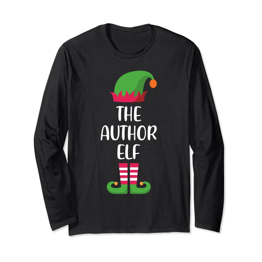 Author Elf Family Matching Group Christmas Pajama Gift Long Sleeve T-Shirt