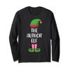 Author Elf Family Matching Group Christmas Pajama Gift Long Sleeve T-Shirt view 1
