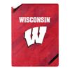 Northwest NCAA Silk Touch Sherpa Throw Blanket 60X80, Wisconsin Badgers view 1