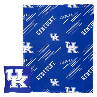 Northwest NCAA Slashed Pillow 14X14 and Throw Blanket 40X50 Set with Back Pocket, Kentucky Wildcats