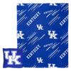 Northwest NCAA Slashed Pillow 14X14 and Throw Blanket 40X50 Set with Back Pocket, Kentucky Wildcats view 1