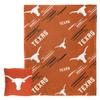 Northwest Art Mall NCAA Slashed Pillow 14X14 and Throw Blanket 40X50 Set with Back Pocket, Texas Longhorns view 1