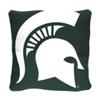 Northwest Art Mall NCAA Slashed Pillow 14X14 and Throw Blanket 40X50 Set with Back Pocket, Michigan State Spartans view 2
