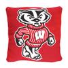 NORTHWEST Art Mall NCAA Slashed Pillow 14X14 and Throw Blanket 40X50 Set with Back Pocket, Wisconsin Badgers view 2