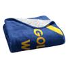 Northwest NBA Silk Touch Sherpa Throw Blanket 60X80, Golden State Warriors view 2