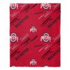 Northwest NCAA Slashed Pillow 14X14 and Throw Blanket 40X50 Set with Back Pocket, Ohio State Buckeyes view 4