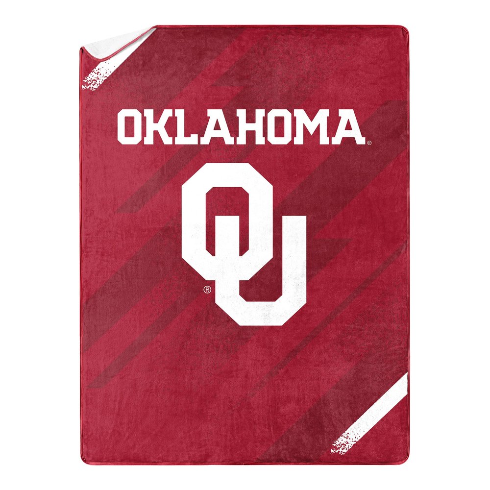 Northwest NCAA Silk Touch Sherpa Throw Blanket 60X80, Oklahoma Sooners
