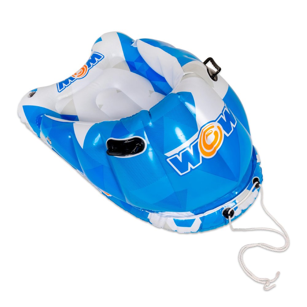 Wow Sports Bobsled Snow Tube, Inflatable Snow Sled with Tow Rope, Snow Sleds for Kids Sledding, Kids Inflatable Bobsled Tube
