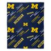Northwest Art Mall NCAA Slashed Pillow 14X14 and Throw Blanket 40X50 Set with Back Pocket, Michigan Wolverines view 4