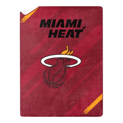 Northwest NBA Silk Touch Sherpa Throw Blanket 60X80, Miami Heat