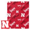 Northwest NCAA Slashed Pillow 14X14 and Throw Blanket 40X50 Set with Back Pocket, Nebraska Cornhuskers view 1