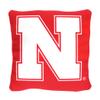 Northwest NCAA Slashed Pillow 14X14 and Throw Blanket 40X50 Set with Back Pocket, Nebraska Cornhuskers view 2