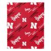 Northwest NCAA Slashed Pillow 14X14 and Throw Blanket 40X50 Set with Back Pocket, Nebraska Cornhuskers view 4
