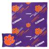 NORTHWEST NCAA Slashed Pillow 14X14 and Throw Blanket 40X50 Set with Back Pocket, Clemson Tigers view 1