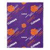 NORTHWEST NCAA Slashed Pillow 14X14 and Throw Blanket 40X50 Set with Back Pocket, Clemson Tigers view 4