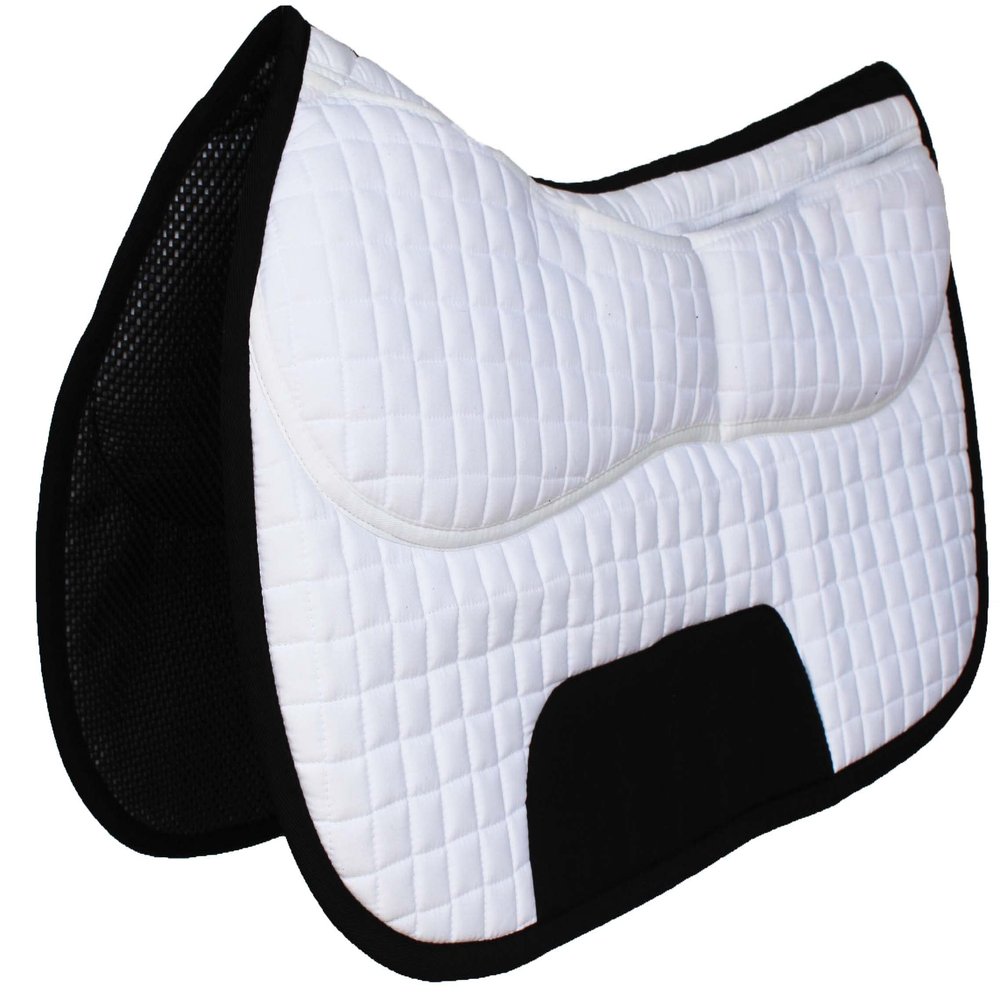 CHALLENGER 26" x 16" Western Quilted Neoprene Saddle Pad w/Foam Inserts White 39TS12WH