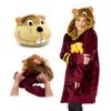Plushible Wearable Blanket Hoodie - Oversized University of Minnesota Golden Gophers Long Sleeve Sweatshirt Pocket - 2-in-1 Oversized Hoodie Blanket Pillow - Cozy Snugible Gifts for Men and Women view 1