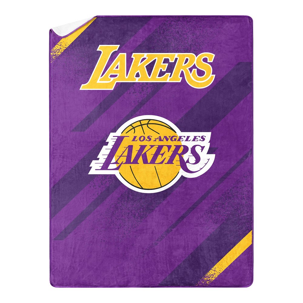 Northwest NBA Silk Touch Sherpa Throw Blanket 60X80, Los Angeles Lakers