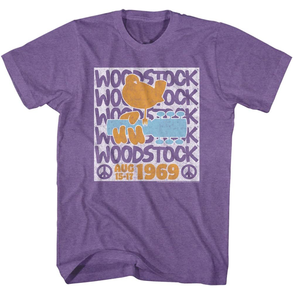 American Classics Woodstock Dove Logo Aug 1969 Peace Sign T Shirt Purple