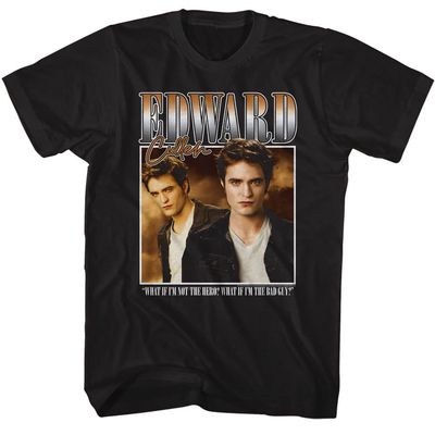American Classics Twilight T Shirt Edward Cullen Adult Short Sleeve T Shirts Vampire Twilight Movies Graphic Tees Black, Tall
