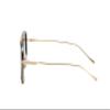 OWL Tony Stark Sunglasses Metal Frame Square Aviator Spiderman Glasses UV Protection Ironman Edith Sunglasses for Men Gold Ash view 4