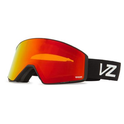 VonZipper Unisex Capsule Snow Sport Goggle - Black Satin Frame | Wildlife Fire Chrome Lens