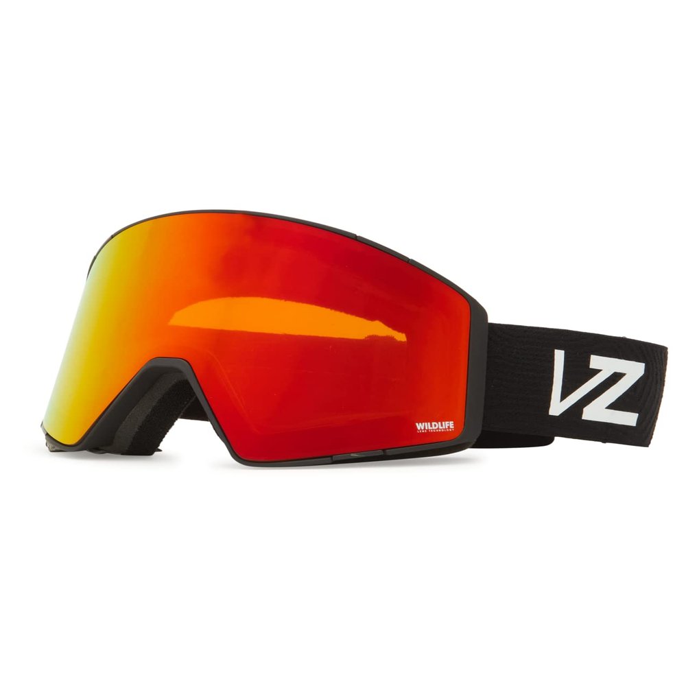 VonZipper Unisex Capsule Snow Sport Goggle - Black Satin Frame | Wildlife Fire Chrome Lens