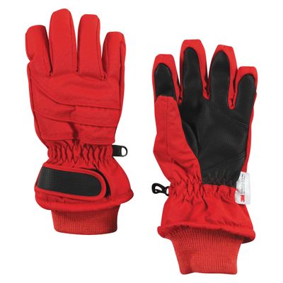 Hudson Baby Unisex Snow Gloves, Red, 12-15 Years