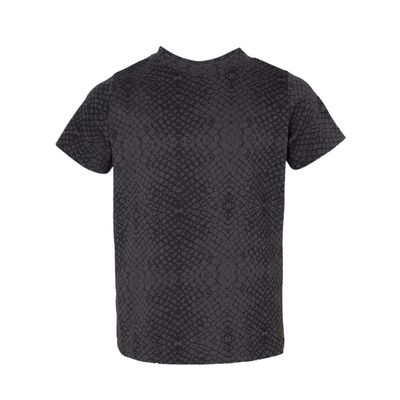 RABBIT SKINS Soft Cotton Toddler T-Shirt Boys Girls | Little Kids Tee| Blank Child Tshirt, Black Reptile, 2