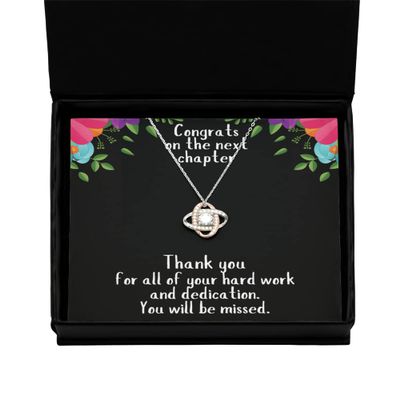 Gold Necklace Leaving Gift, Retirement Gift, Thank You Gift, Coworker Leaving, Going Away Gift for Coworker, New Job, Farewell