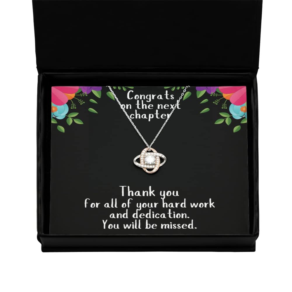 Gold Necklace Leaving Gift, Retirement Gift, Thank You Gift, Coworker Leaving, Going Away Gift for Coworker, New Job, Farewell