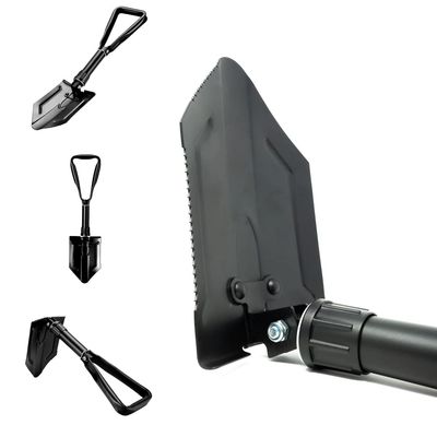iChewie - Folding Emergency Shovel - Survival Entrenching Tool with Wood Saw Edge and Tactical Carry Case - 22.64" / 57.50cm, Black