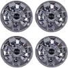 Huskey Parts Company 4X Chrome Golf Cart Wheel Covers Hub Caps 8" Compatible with EZGO Club Car Yamaha Stock Rim view 1