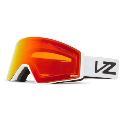 VonZipper Unisex Capsule Snow Sport Goggle - White Gloss Frame | Wildlife Fire Chrome Lens