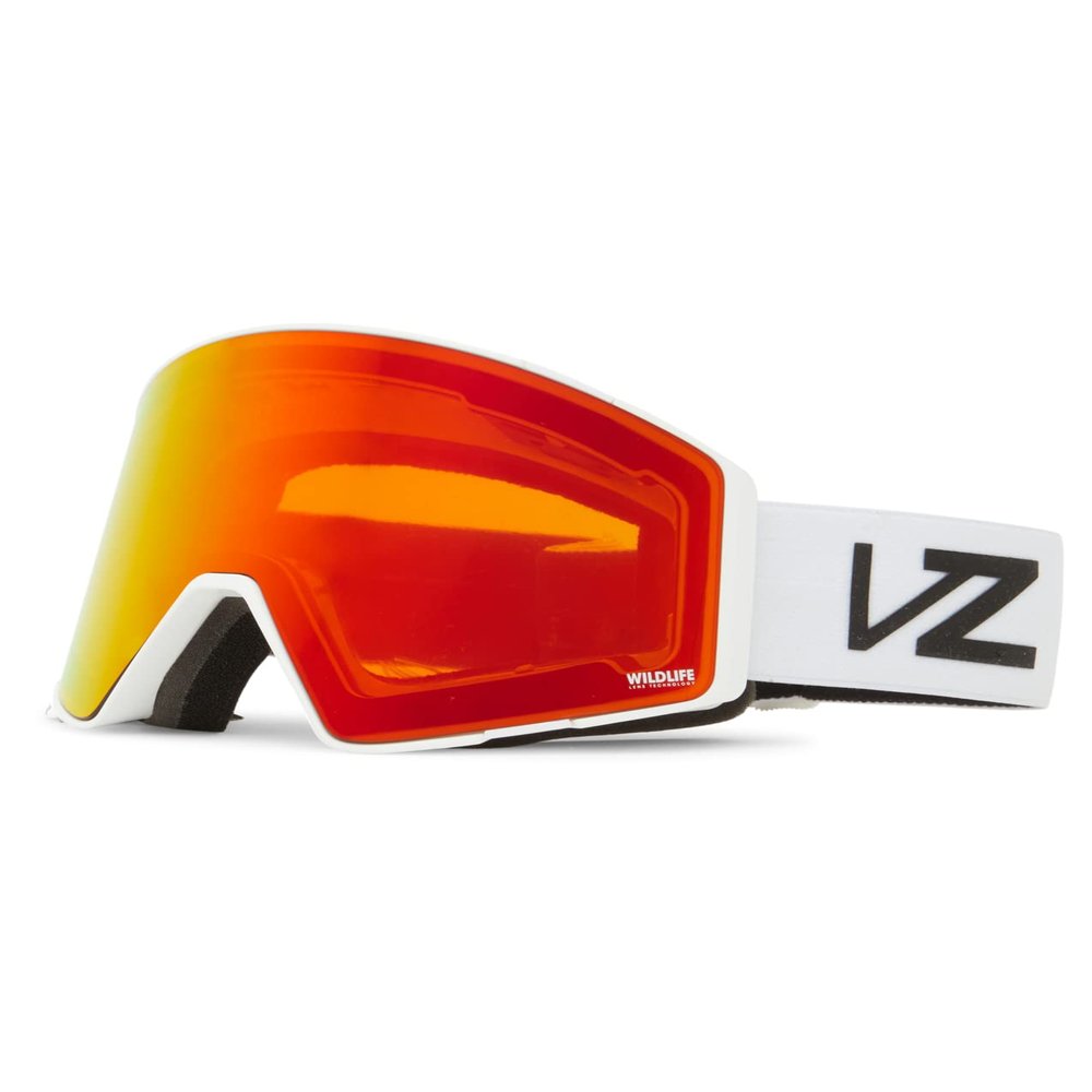 VonZipper Unisex Capsule Snow Sport Goggle - White Gloss Frame | Wildlife Fire Chrome Lens