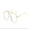 OWL Tony Stark Sunglasses Metal Frame Square Aviator Spiderman Glasses UV Protection Ironman Edith Sunglasses for Men Gold Clear view 1