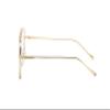 OWL Tony Stark Sunglasses Metal Frame Square Aviator Spiderman Glasses UV Protection Ironman Edith Sunglasses for Men Gold Clear view 4