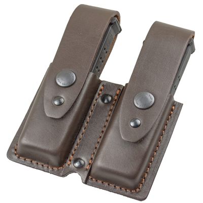 Double Magazine Pouch for Double Stack Mags Increased Capacity OWB Holder / Double Mag Pouch. Genuine Leather