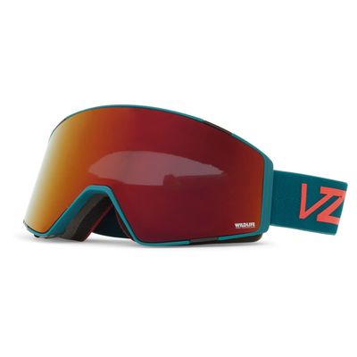 VonZipper Unisex Capsule Snow Sport Goggle - Pacific Satin Frame | Wildlife Black-Fire Chrome Lens