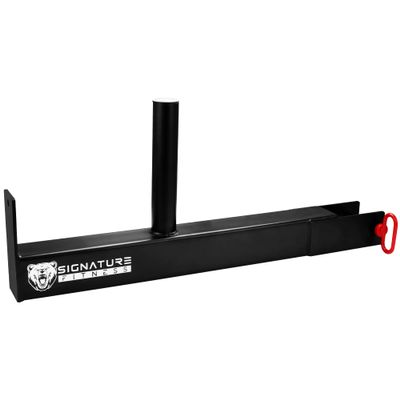 Signature Fitness Plate Loaded Lever Arm Attachment for Power Racks and Squat Stands - Fits Most Racks, Black