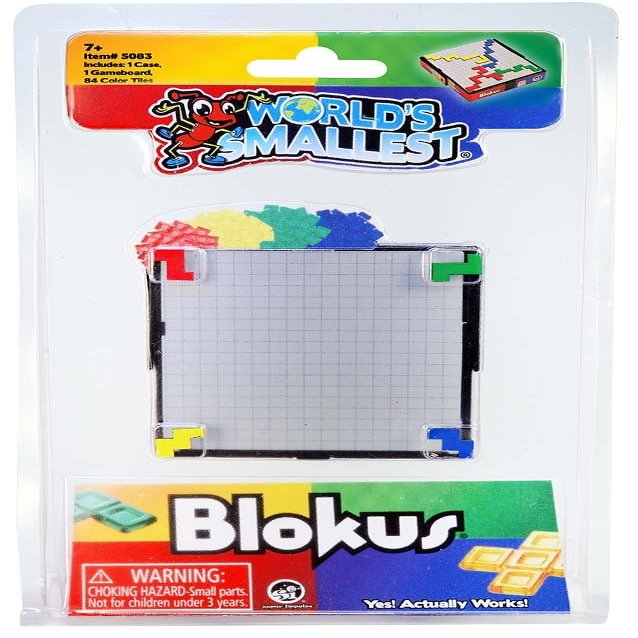 World's Smallest Blokus Miniature Board Game, Travel Game, mini Game, Recommended for Ages 7 and up