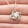 Love Knot Rose Gold Necklace 18th Birthday, Gift for Her, Eighteenth Birthday, Gift for 18th Birthday, Gift for Daughter's 18th Birthday, Niece Birt view 2