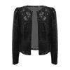 Women Casual Fashion Sequin Sequins Sparkling Cardigan Jacket Wrap Jacket Women (Black, XXL) view 1